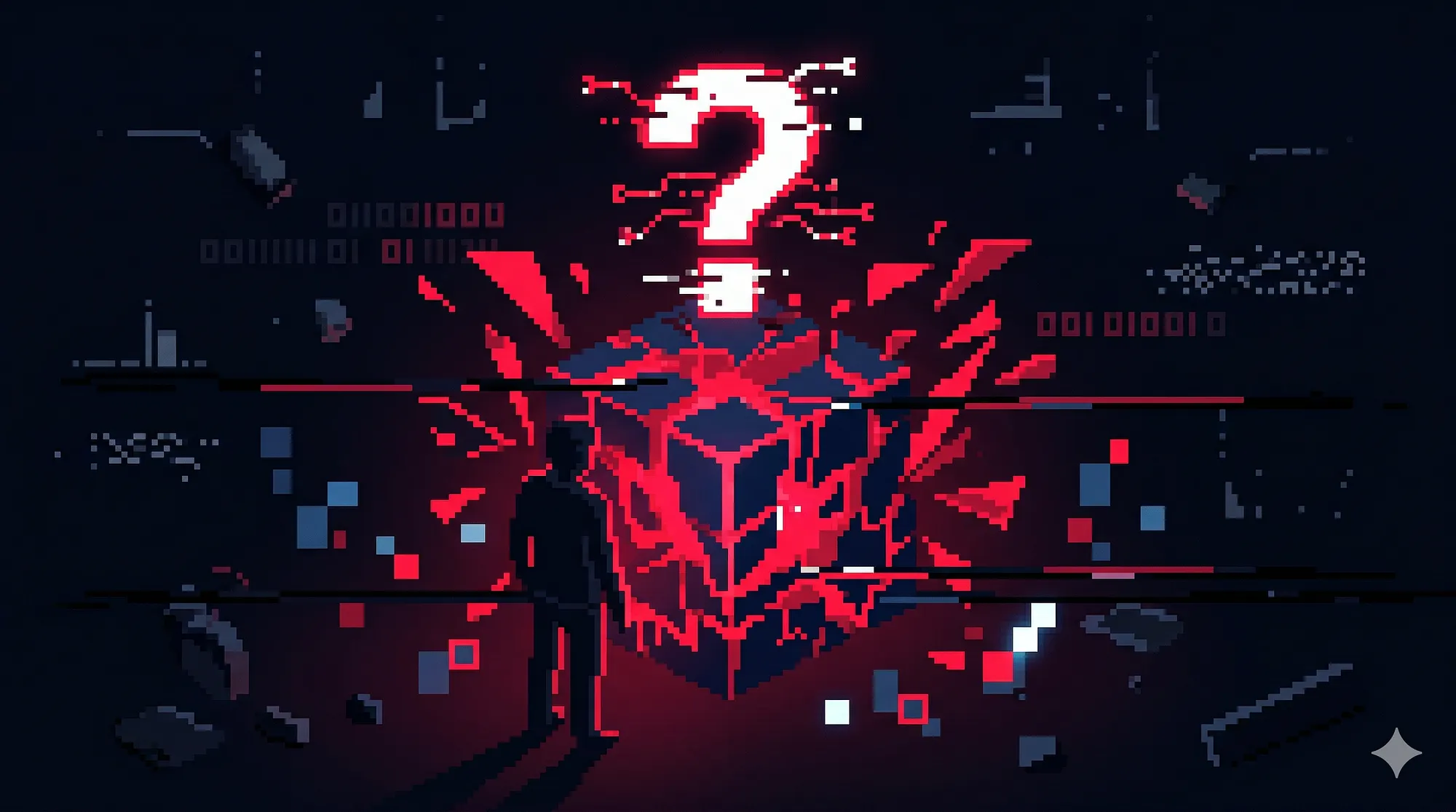 Abstract representations of AI misunderstanding an output